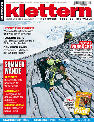Titel Klettern Magazin mit Andi Fichtner